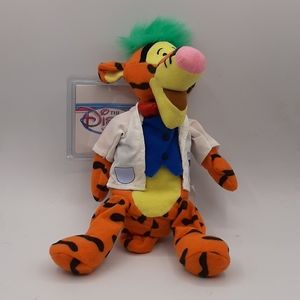 Disney Store Tigger 9" Mad Scientist Mini Bean Bag WT Plush Stuffed Animal